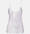 Pucci Orchidee Silk Satin Camisole In Multi