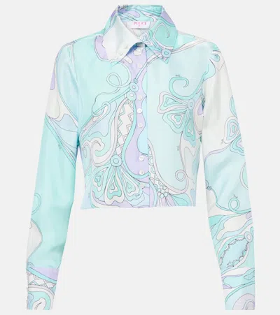 Pucci Orchidee Silk Shirt In Multicoloured
