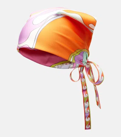 Pucci Orchidee Silk Twill Scarf In Multi