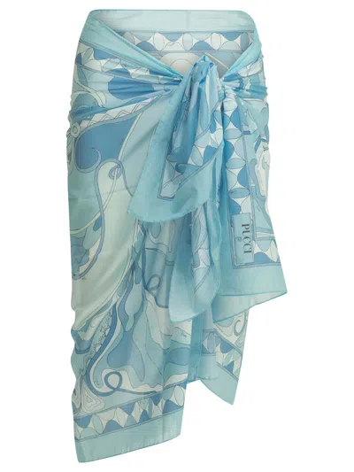 Pucci Orchidee Swimwear Light Blue