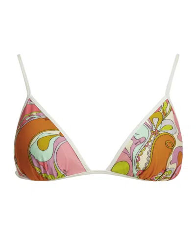 PUCCI PUCCI ORCHIDEE TRIANGLE BIKINI TOP