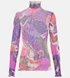 Pucci Orchidee Tulle Top In Pink