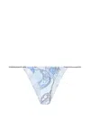 Pucci Orchidee-print Bikini Bottoms In Blue