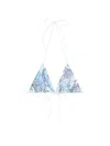 Pucci Orchidee-print Triangle Bikini Top In Blue