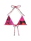 Pucci Orchidee-print Triangle Bikini Top In Multi