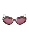 Pucci Oval Sunglasses In Purple