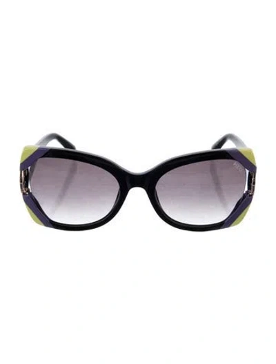 Pre-owned Pucci Oversize Gradient Sunglasses In Black