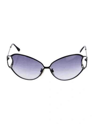 Pre-owned Pucci Oversize Gradient Sunglasses In Black