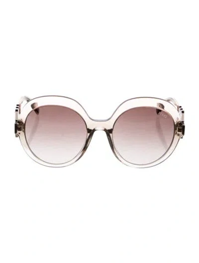 Pre-owned Pucci Oversize Gradient Sunglasses In Black/grey/purple