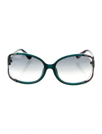 Pre-owned Pucci Oversize Gradient Sunglasses In Blue