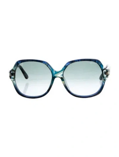 Pre-owned Pucci Oversize Gradient Sunglasses In Blue
