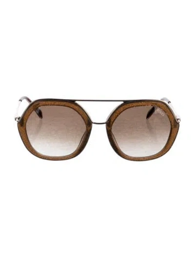 Pre-owned Pucci Oversize Gradient Sunglasses In Brown