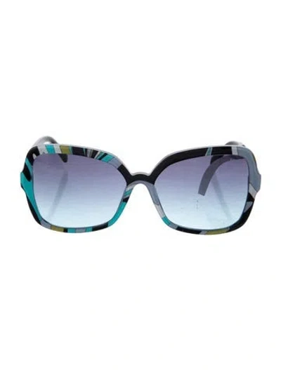 Pre-owned Pucci Oversize Gradient Sunglasses W/ Tags In Green