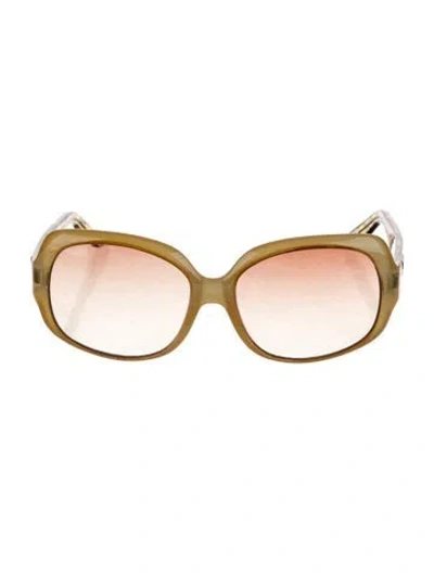 Pre-owned Pucci Oversize Tinted Sunglasses In Yellow