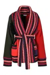 Pucci Orchids Print Oversized Colorblock Cardigan Clothing In Multi