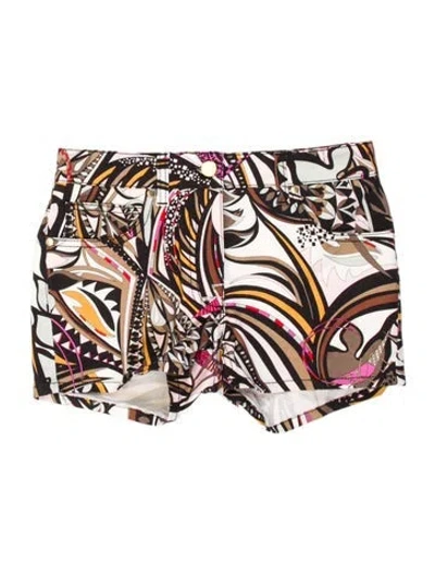 Pre-owned Pucci Paisley Print Mini Shorts In Multi