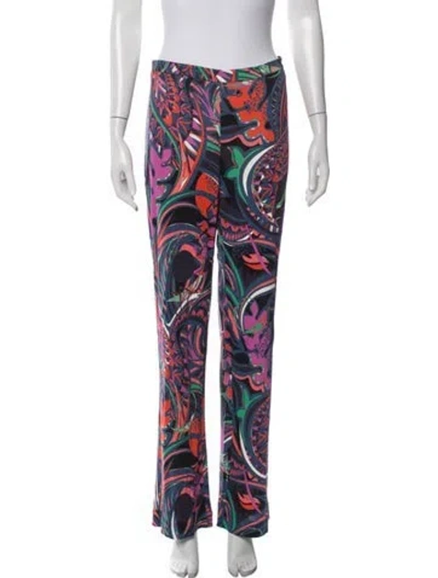 Pre-owned Pucci Paisley Print Sweatpants In Blue