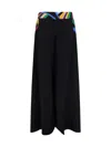 Pucci Pant In Nero+rosso/viola