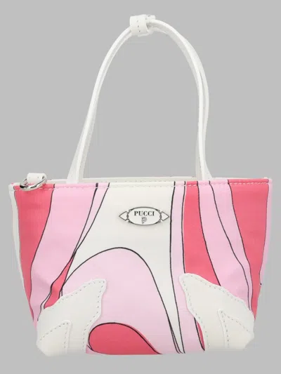 Pucci Palio Mini Silk Tote Handbag In Multicolour