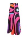 Pucci Marmo-print Silk Palazzo Pants In 040