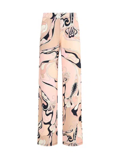 Pucci Orchidee Mykonos Straight-leg Trousers In Nude