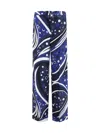 Pucci Fontane-print Silk Trousers In Blue