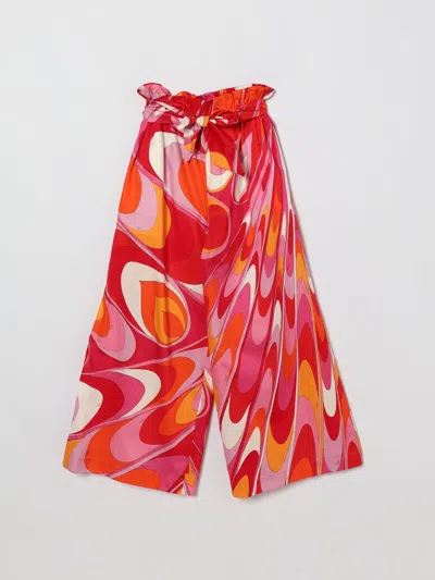 Pucci Pants  Kids Color Red In Multi