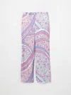 Pucci Girls Cotton Fontane Print Trousers In Pink