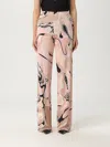 Pucci Nude Orchidee Print Satin Jersey Trousers