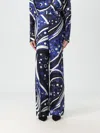 Pucci Fontane-print Silk Trousers In Navy