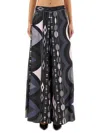 Pucci Jean Paul Gaultier Printed Cotton Sarong In Black