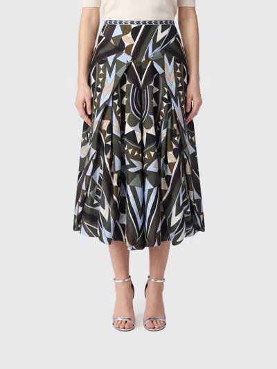 Pucci Pants Woman Color Multicolor In Black