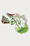 Pucci Patchwork Print Silk Twill Cap In Green