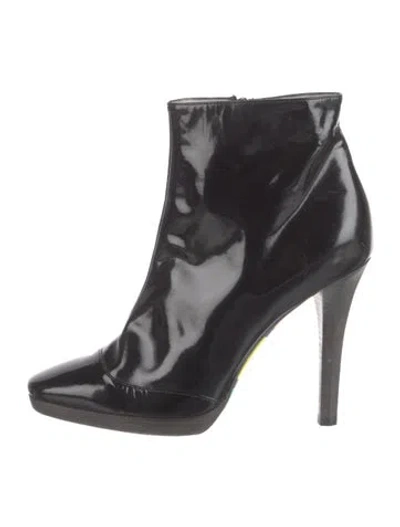 Pre-owned Pucci Patent Leather Boots In Black