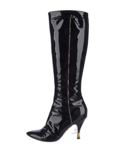 Pre-owned Pucci Patent Leather Boots In Black