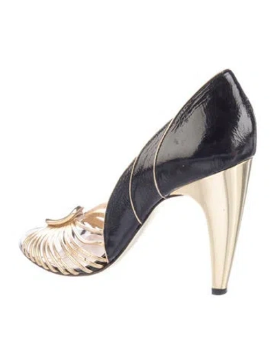 Pre-owned Pucci Patent Leather Sandals In Blue
