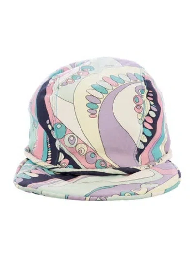 Pre-owned Pucci Pattern Baseball Hat In White