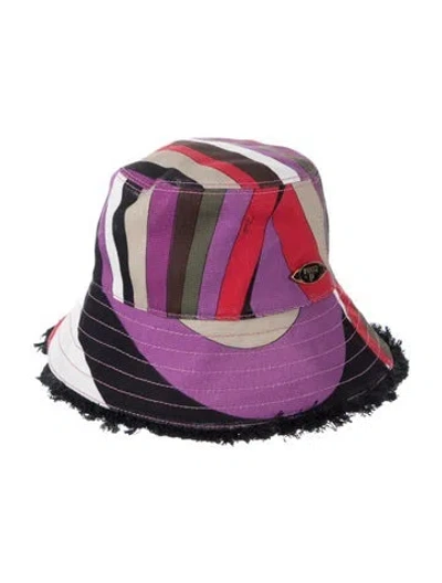 Pre-owned Pucci Pattern Bucket Hat In Purple