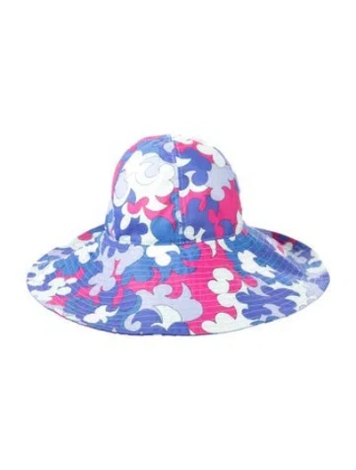 Pre-owned Pucci Patterned Bucket Hat In Blue