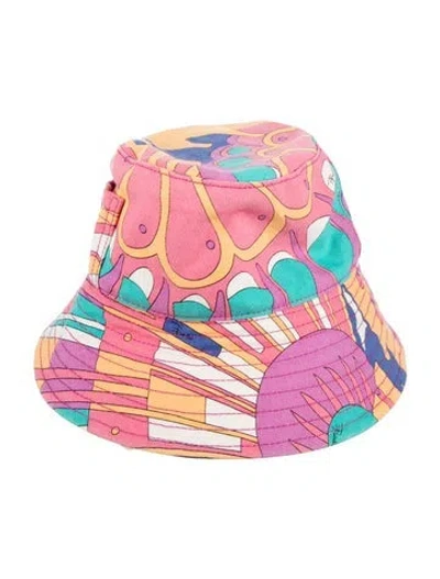 Pre-owned Pucci Patterned Bucket Hat In Pink