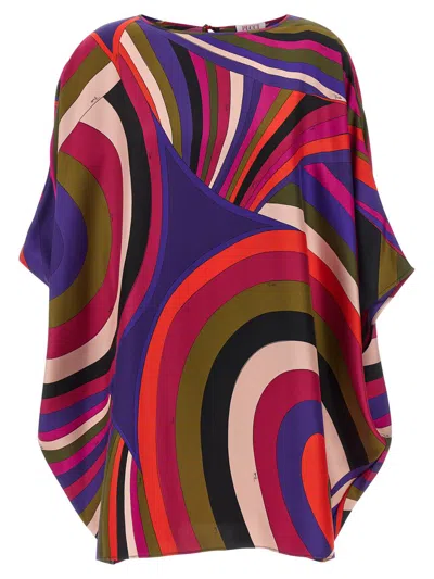 Pucci Patterned Caftan Dresses Multicolor