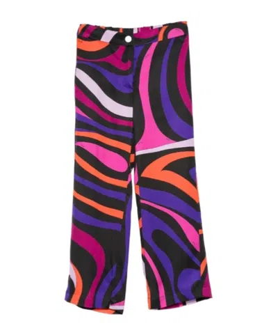 Pucci Patterned Casual Trousers In Multi
