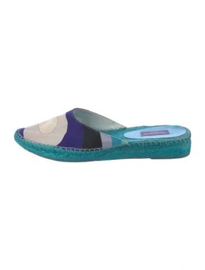 Pre-owned Pucci Patterned Espadrilles In Blue