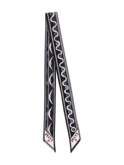 Pucci Patterned Fantasy Bandeau Scarf In Black