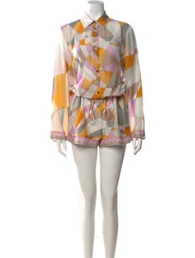 Pre-owned Pucci Patterned Jumpsuit In Neutrals