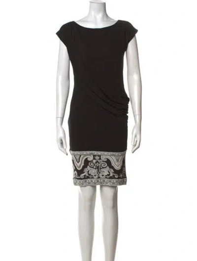 Pre-owned Pucci Patterned Knee-length Dress In Black