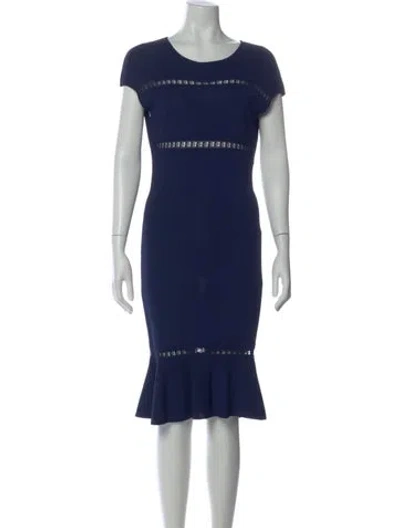 Pre-owned Pucci Patterned Knee-length Dress In Blue