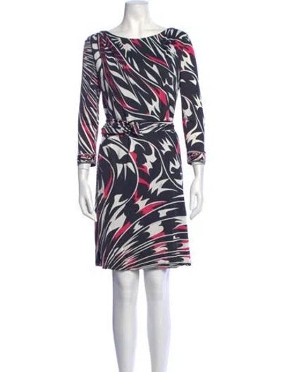 Pre-owned Pucci Patterned Knee-length Dress In Blue