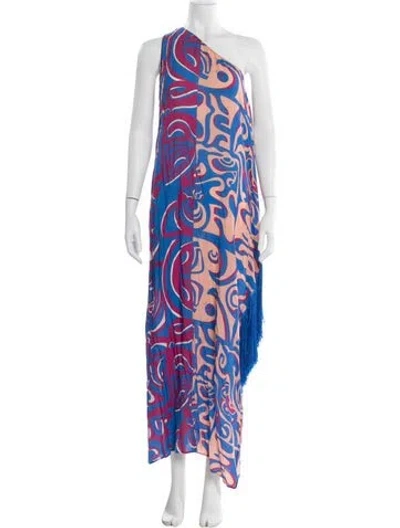 Pre-owned Pucci Patterned Long Dress In Multicolor