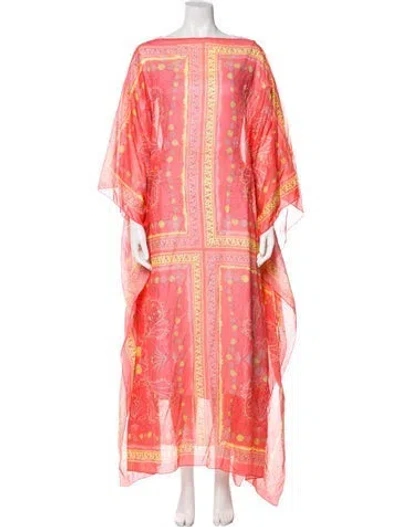 Pre-owned Pucci Patterned Long Dress W/ Tags In Pink